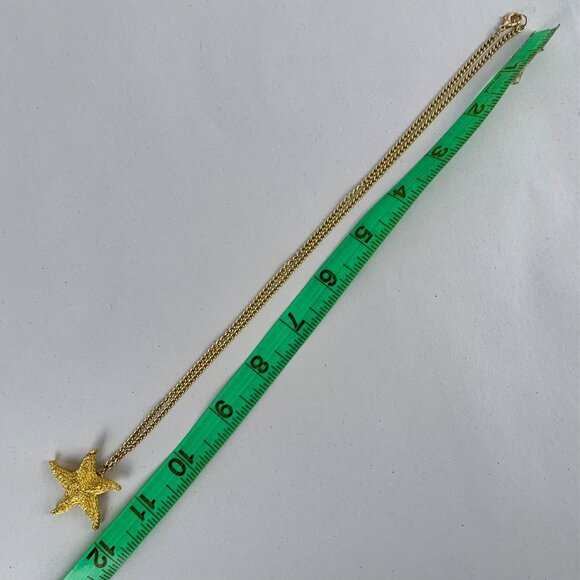 2 Set TRIFARI: Gold-Tone Starfish Pendant Necklace + Multicolor Beaded Choker - Picture 5 of 8